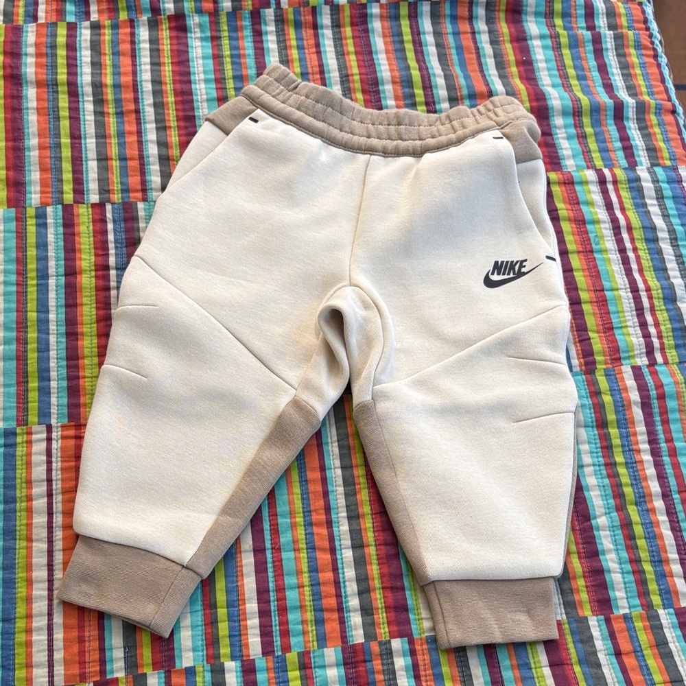 Sale Nike Kids' White and Tan Joggers 2T new tags was part of a two piece set